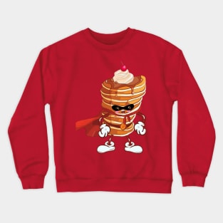 Captain, pancake,kawaii,hero, cream Crewneck Sweatshirt